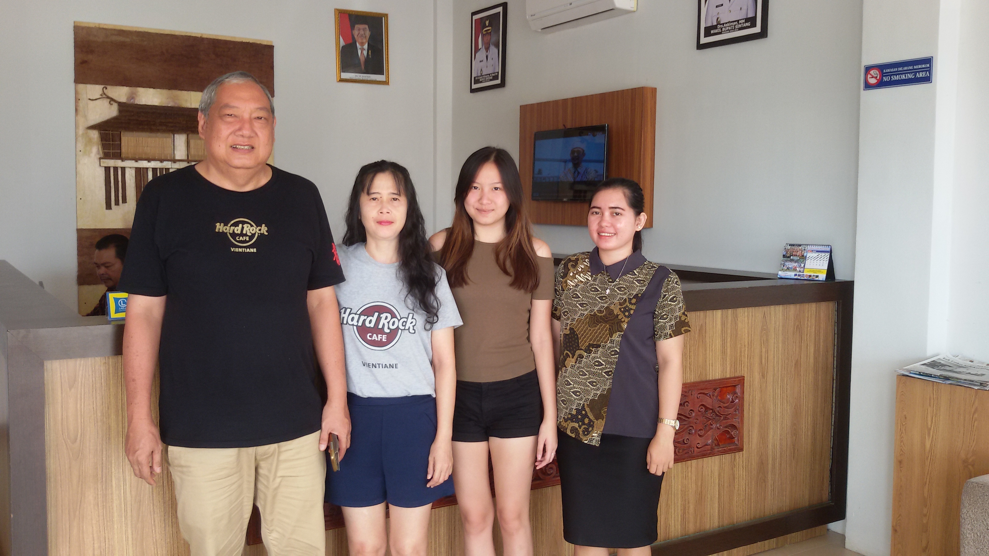 Mr David from Banjarmasin with his family